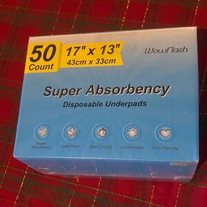WowFlash Disposable Underpads 50 Count
